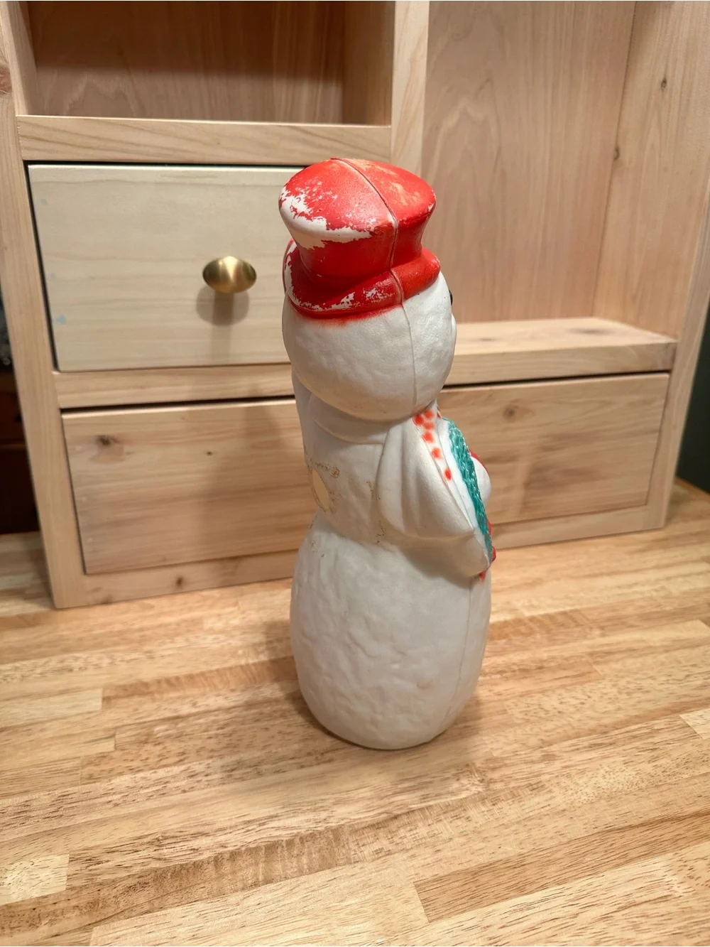 Vintage Tabletop Snowman Blow Mold